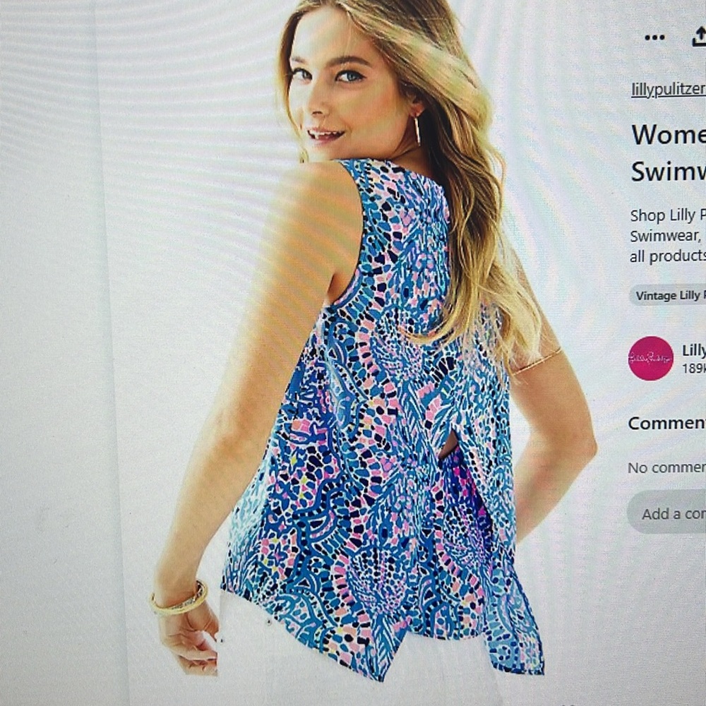 Lilly Pulitzer zeta silk top